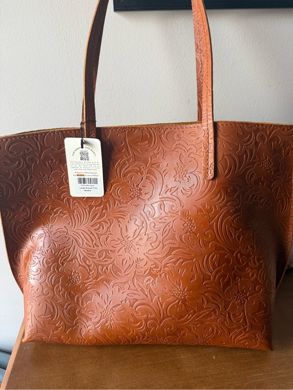Portland Leather Large Verona Meadow Floral Tote